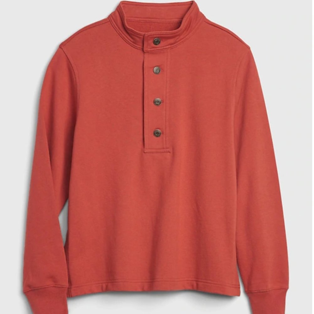 Gap Button-Front Turtleneck Sweater